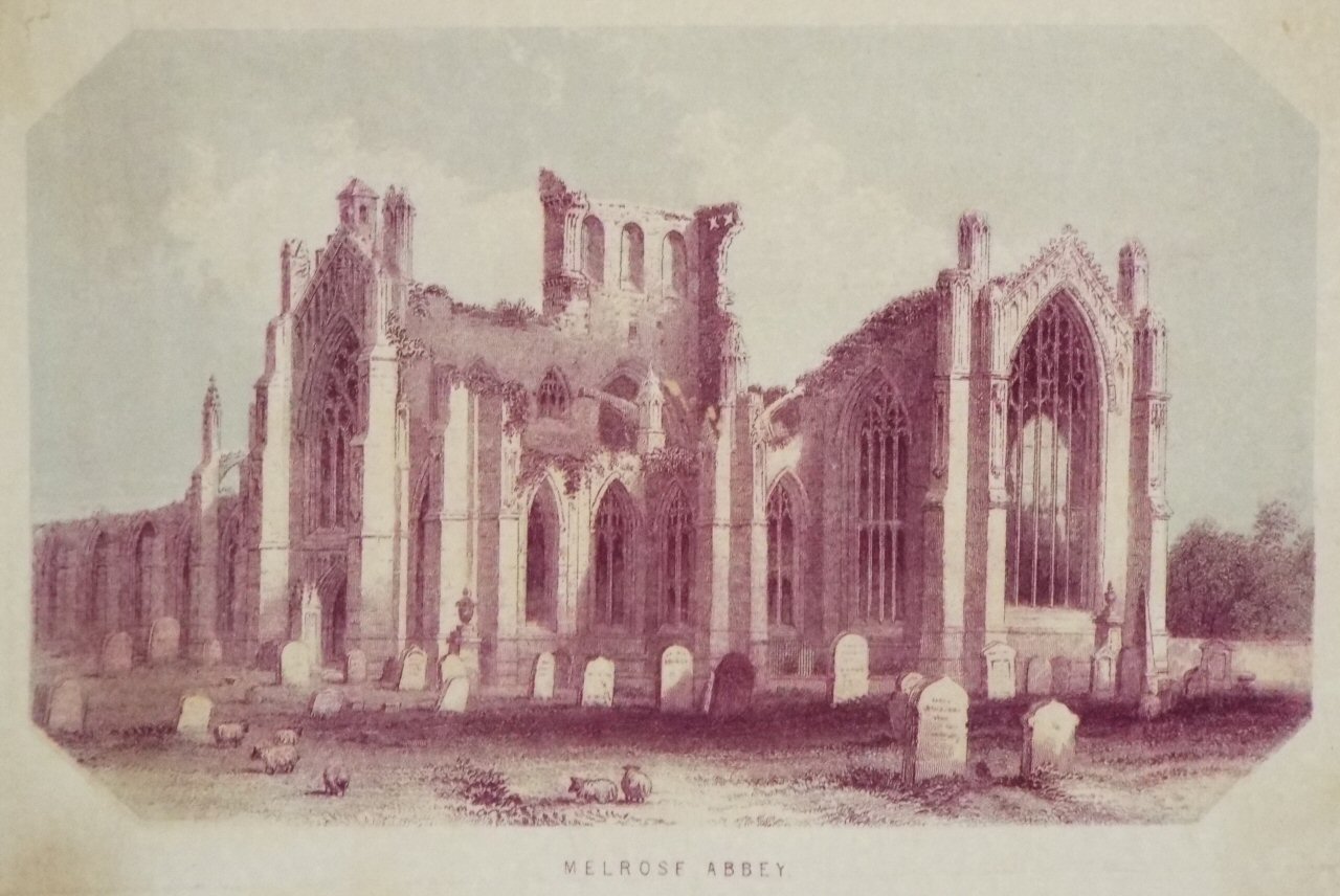 Chromo-lithograph - Melrose Abbey.
